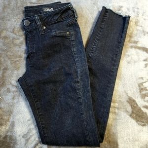 MNG by Mango Mid Rise Cropped Skinny Jeans, Darkwash, Size: 4